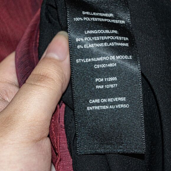 Alice + Olivia Women's V-neck Blouse Red Black Rose Size Medium - Picture 7 of 8